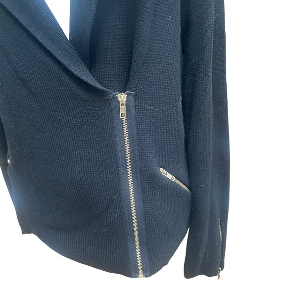 NWT  CHICO'S Moto Cardigan Knit Asymmetrical Zipper Sweater - Picture 4 of 14